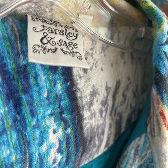 Parsley & Sage Multicolor Abstract Lined Jacket XL - Picture 16 of 16